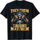 They Them Causing Mayhem Funny Brainrot Cringe Skeleton Meme T-Shirt - T-Shirt | Black
