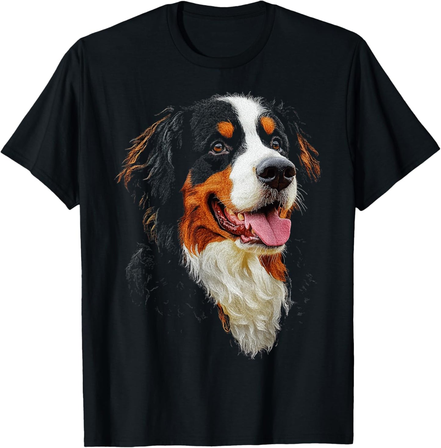 Bernese Mountain Dog Motif Pet Art Bernese Mountain T-Shirt - T-Shirt | Black