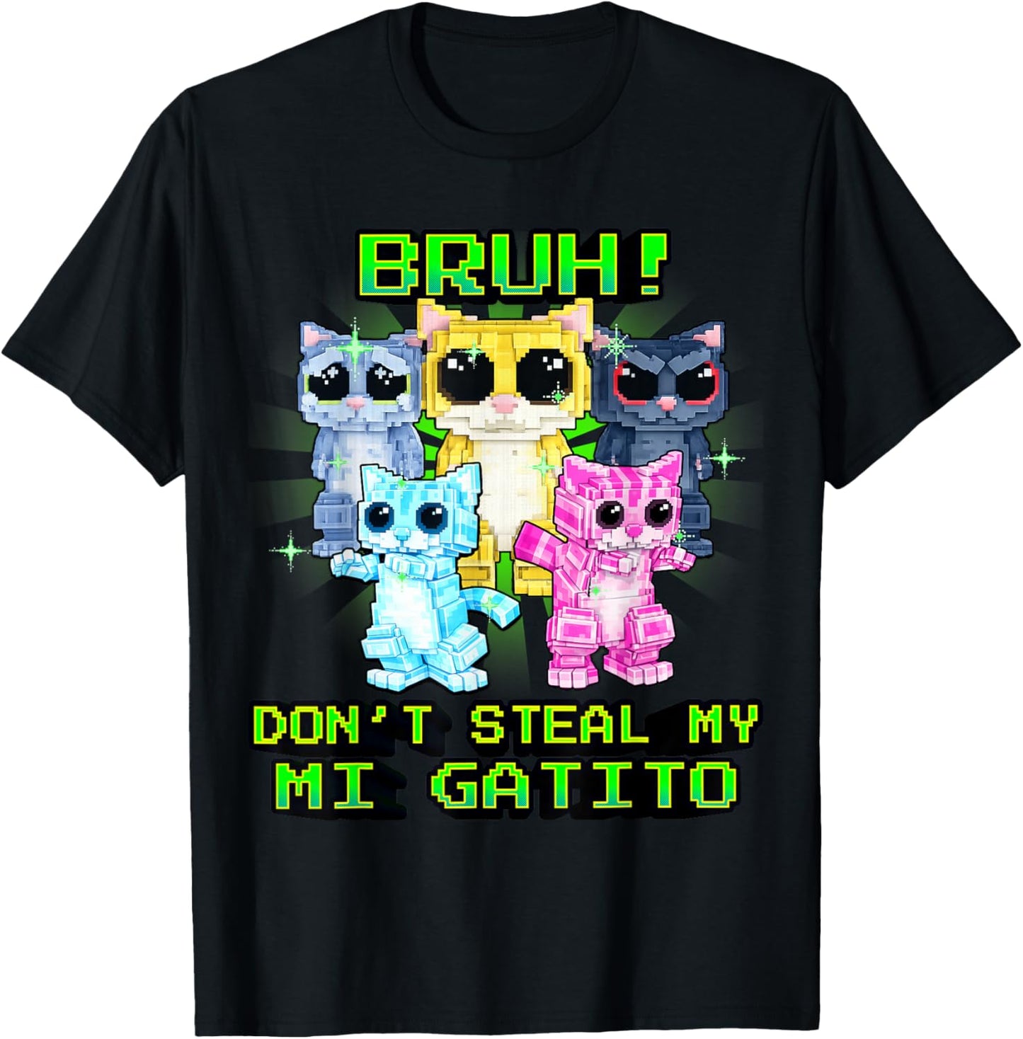 Bruh Don't Steal My Mi Gatito Brainrot Meme for Kids Teens T-Shirt - T-Shirt | Black