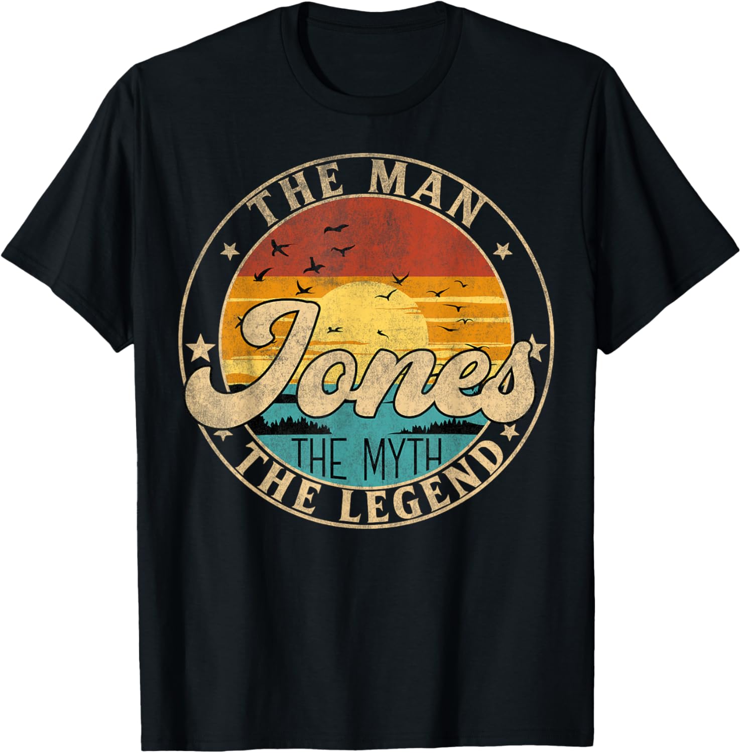 JONES The Man The Myth The Legend First Name T-Shirt - T-Shirt | Black