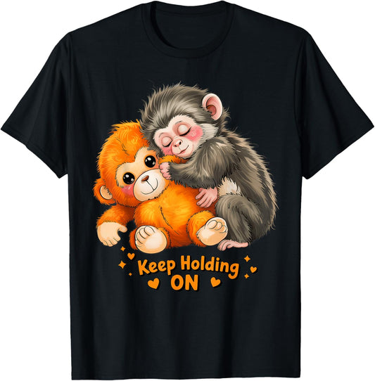 Baby Monkey Punch - Keep Holding on T-Shirt - T-Shirt | Black