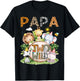 Papa of The Two Wild Safari Jungle 2nd Birthday Boy T-Shirt - T-Shirt | Black