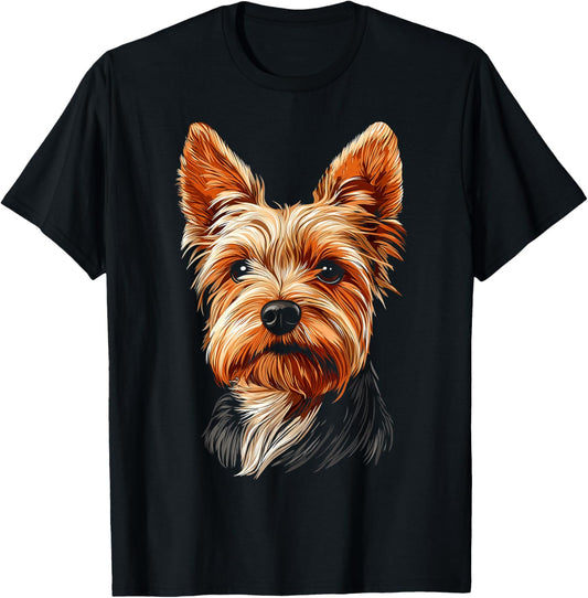 Silky Terrier Dog Motif Pet Illustration Silky Terrier Men Women Kids T-Shirt - T-Shirt | Black