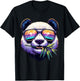 Funny Panda Bear In Sunglasses Panda T-Shirt - T-Shirt | Black