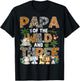 Papa Of The Wild Three Zoo 3Rd Birthday Safari Jungle T-Shirt - T-Shirt | Black
