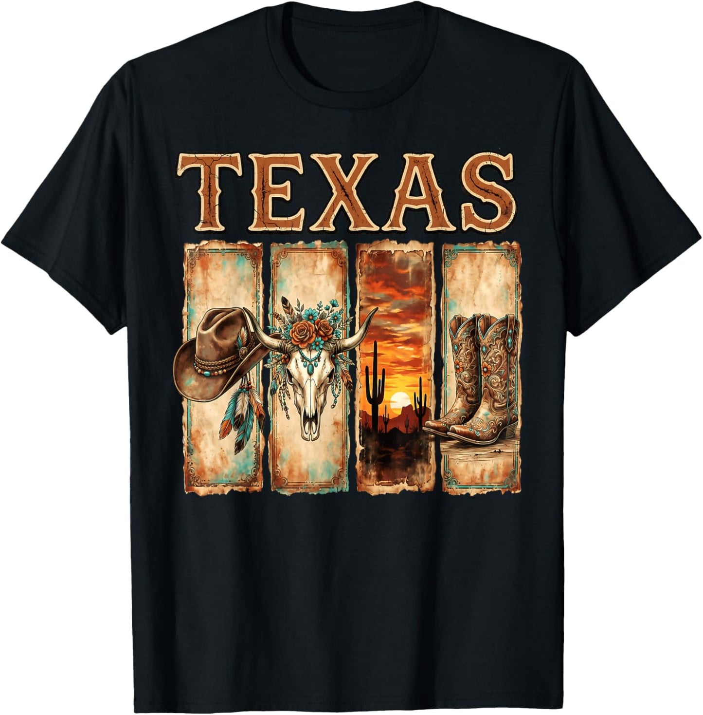 Texas Pride Men Women Kids Proud Texan T-Shirt - T-Shirt | Black