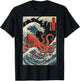 Red Octopus Japanese Waves Kraken Japan T-Shirt - T-Shirt | Black