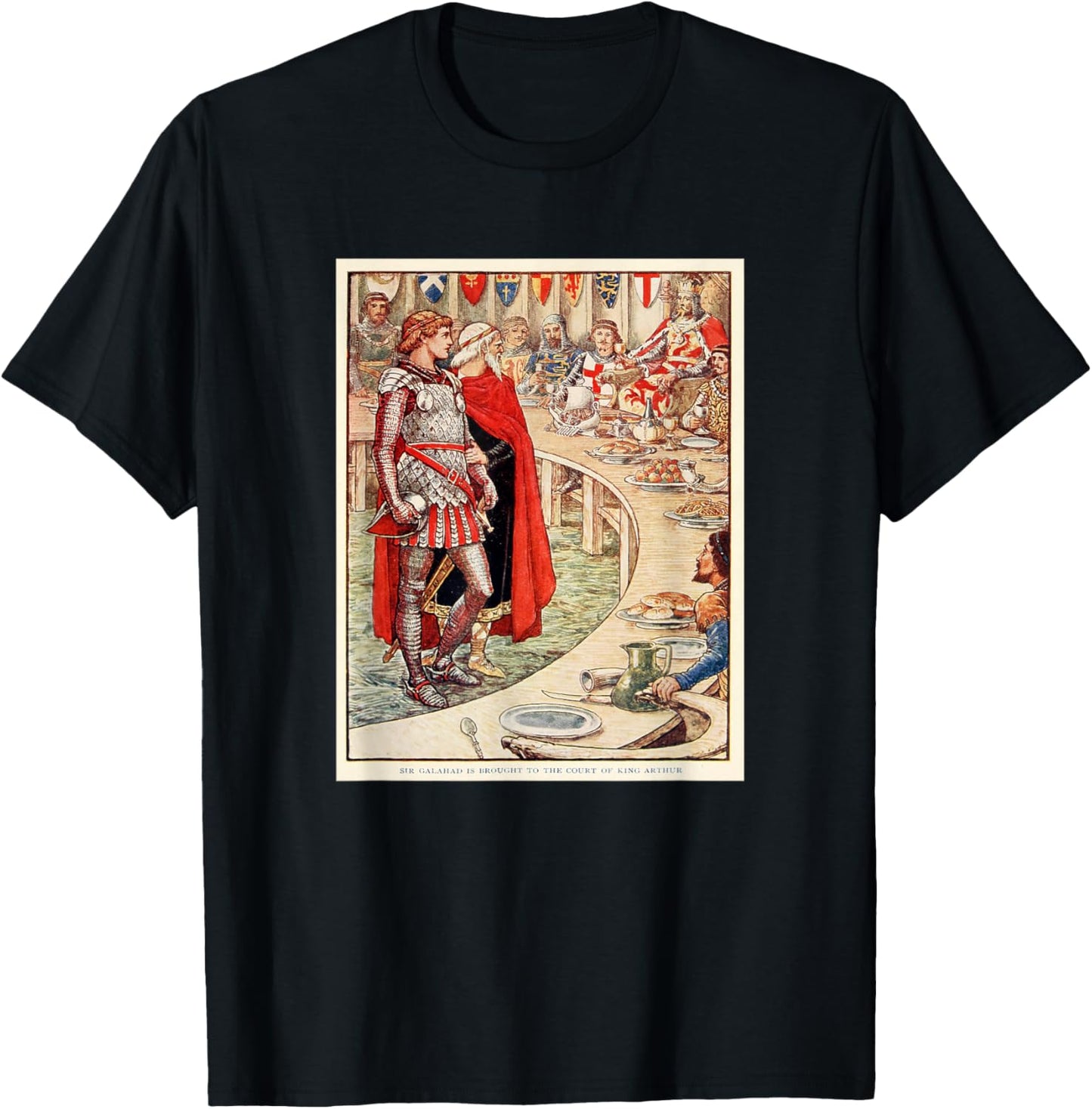Knights of The Round Table & Sir Galahad T-Shirt - T-Shirt | Black