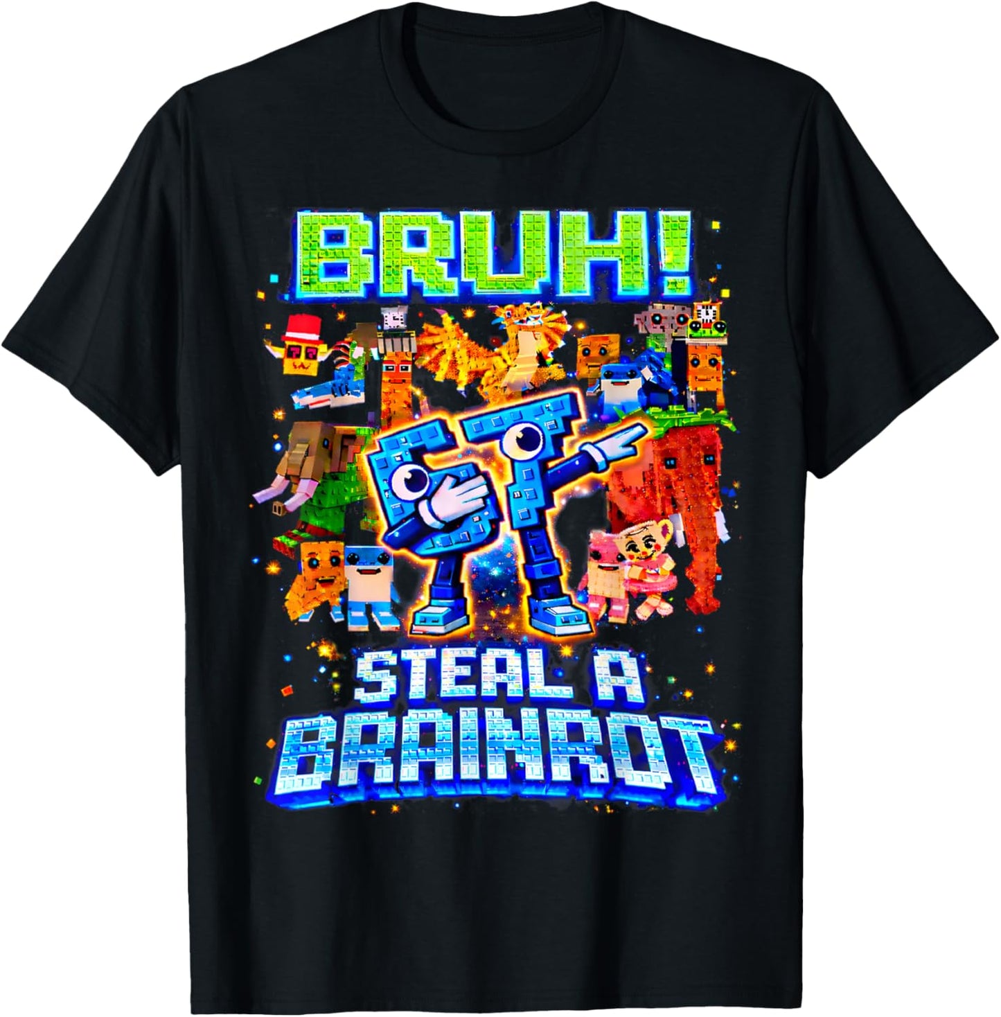Bruh 67 Steal A Brainrot Funny Gifts for Boys Kids Youth T-Shirt - T-Shirt | Black