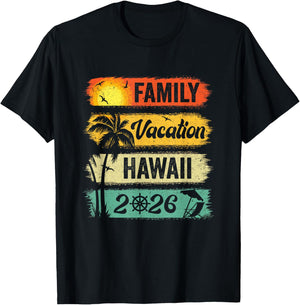 Family Hawaii Vacation 2026 Funny Matching Group Family T-Shirt - T-Shirt | Black
