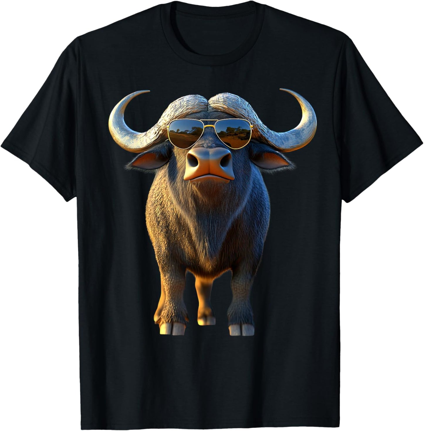 Buffalo Cape Water Buffalos Safari South African Buffalo T-Shirt - T-Shirt | Black