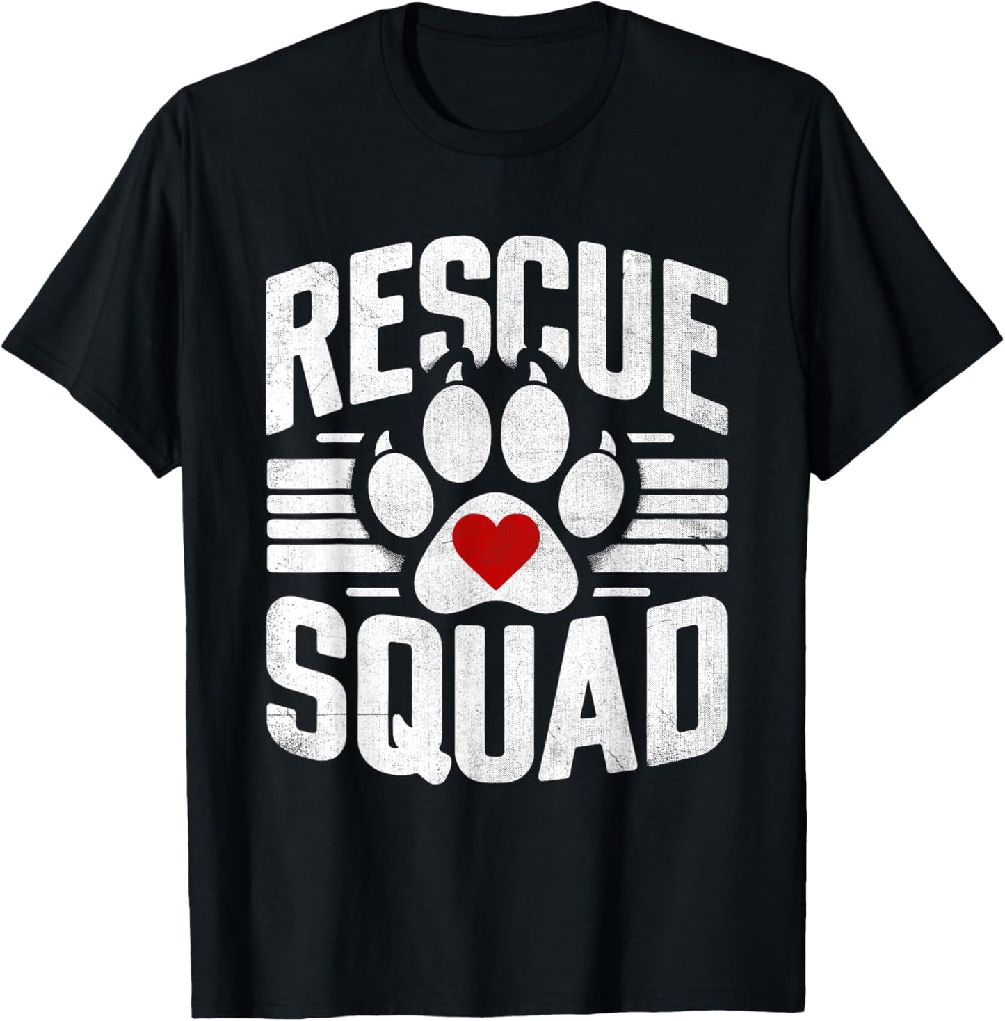 Rescue Squad Animal Rescuer Pet Adoption T-Shirt - T-Shirt | Black