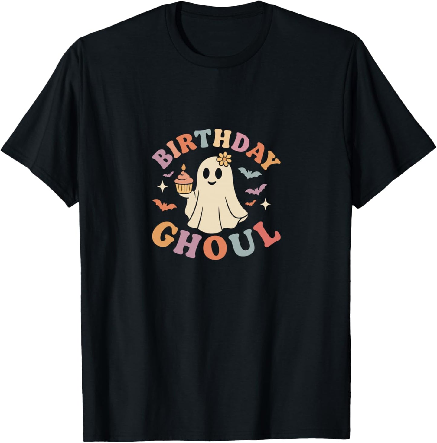 Birthday Ghoul Funny Halloween Ghost Cake Party T-Shirt - T-Shirt | Black