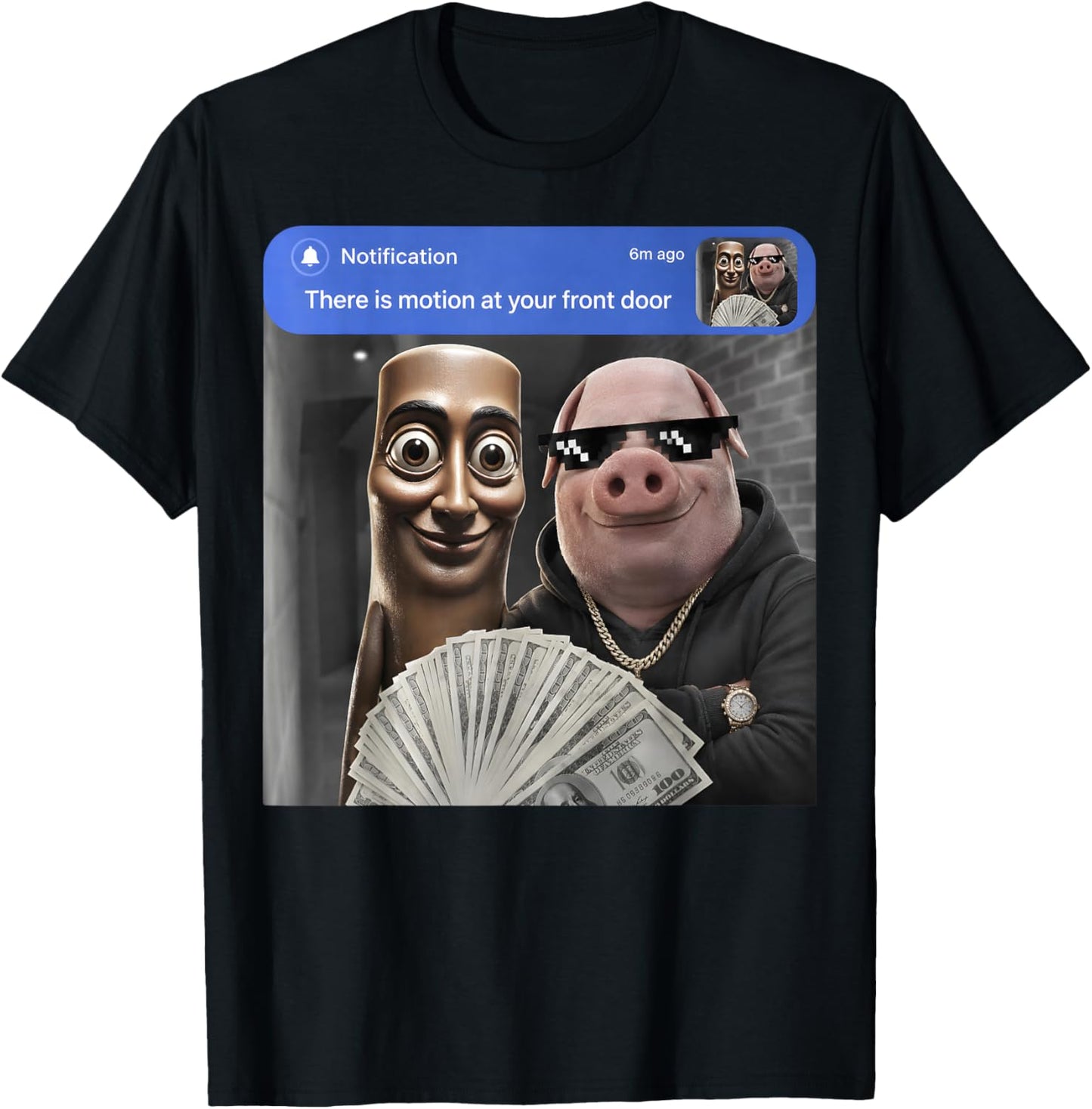 Funny Tung Tung Tung Sahur, John Pork Brainrot Gift Kids T-Shirt - T-Shirt | Black