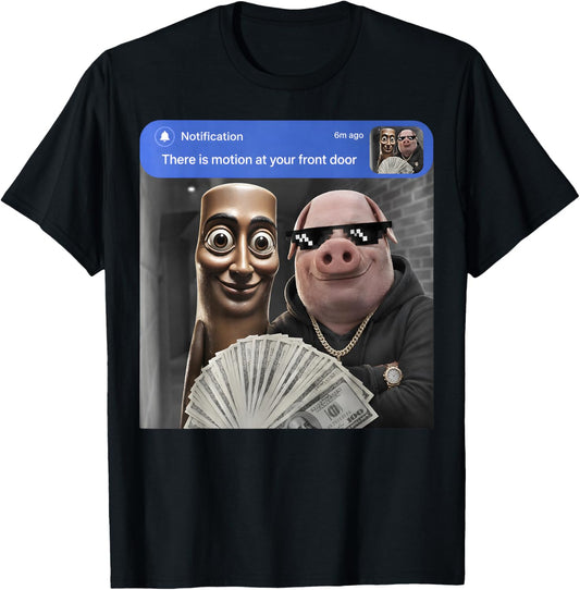 Funny Tung Tung Tung Sahur, John Pork Brainrot Gift Kids T-Shirt - T-Shirt | Black