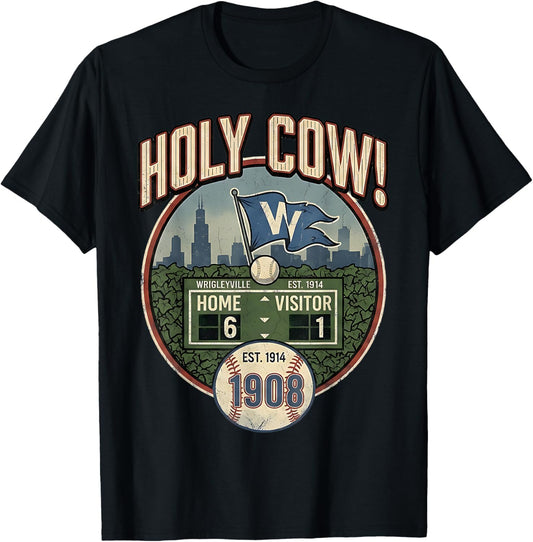 North Side Baseball 1908 Retro Vintage Chicago Fan Gear T-Shirt - T-Shirt | Black