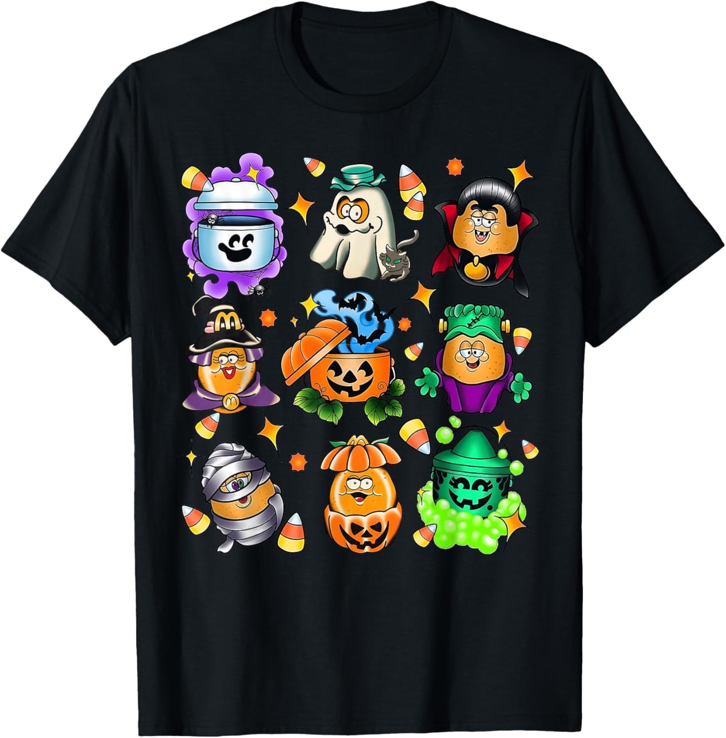 Vintage Funny Nuggets Meal Bucket Halloween Spooky Season T-Shirt - T-Shirt | Black