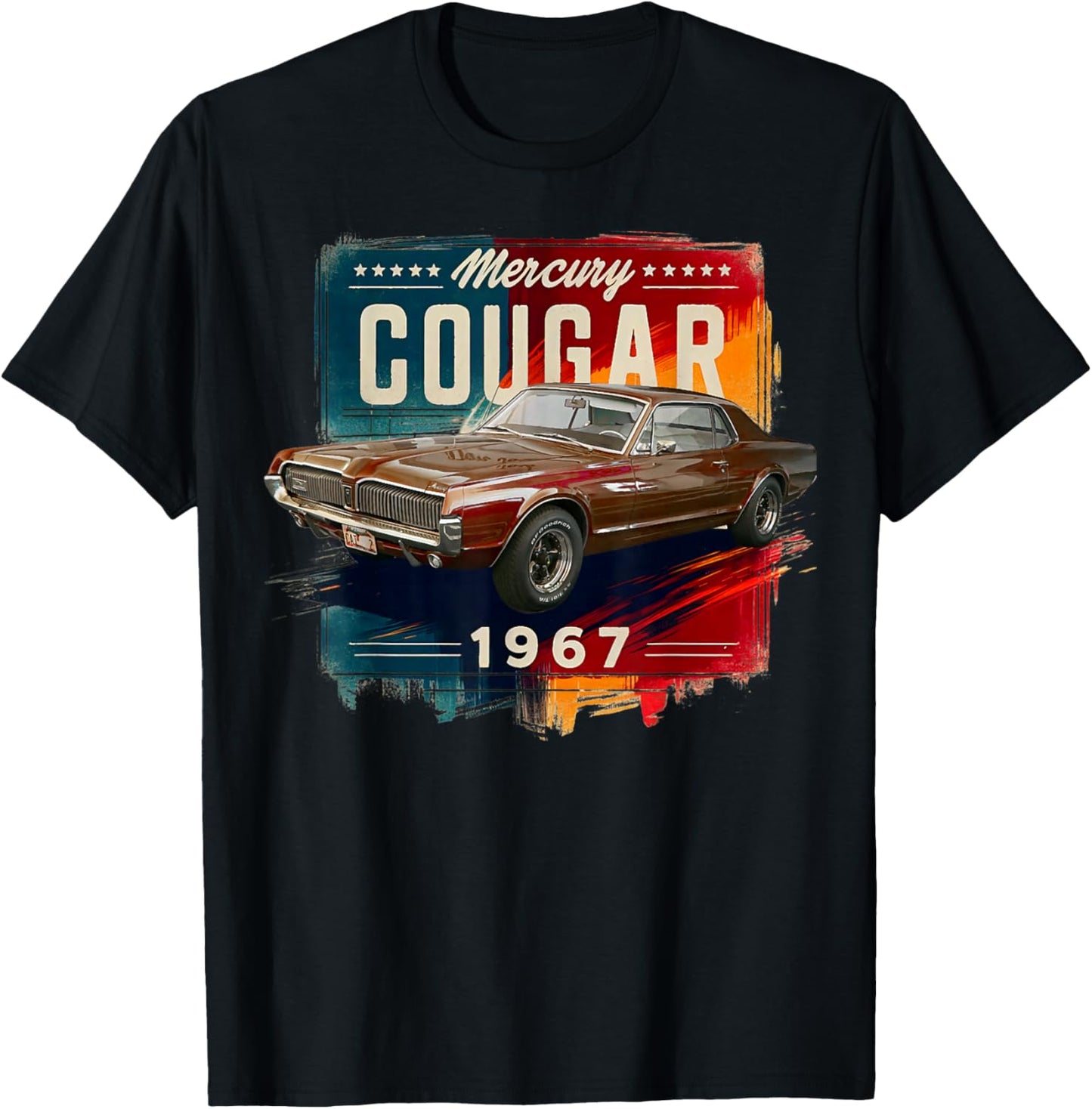 1967 Mercury Classic Cougar Vinatge Cars T-Shirt - T-Shirt | Black