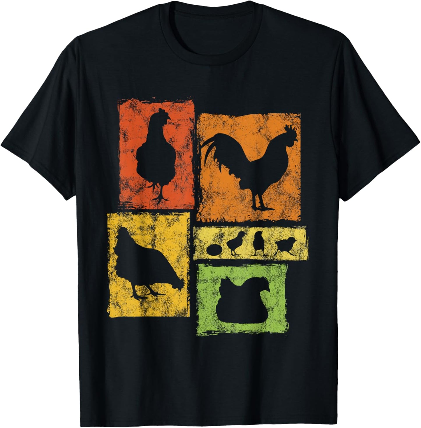 Funny Chicken Farmer Graphic I Love Chickens Men Women Kids T-Shirt - T-Shirt | Black