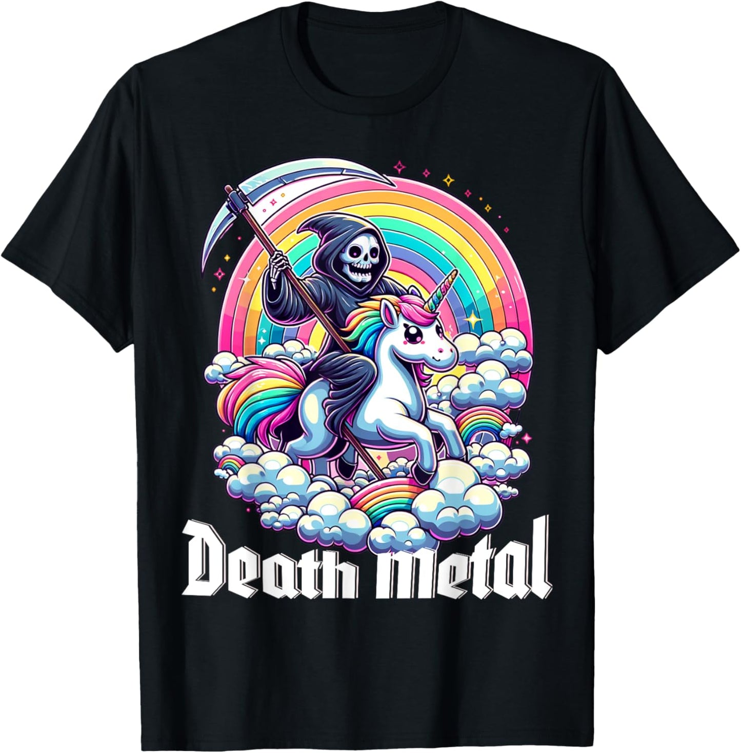 Unicorn Death Metal T-Shirt - T-Shirt | Black