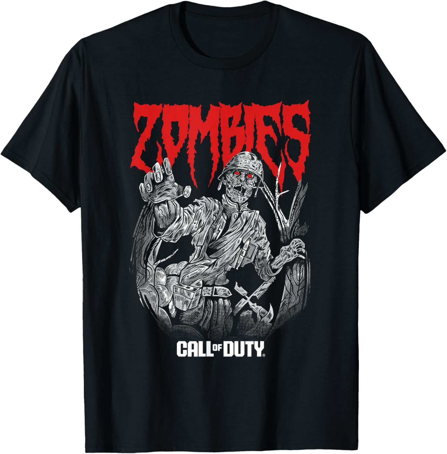 Call of Duty Zombies Gaming T-Shirt - T-Shirt | Black