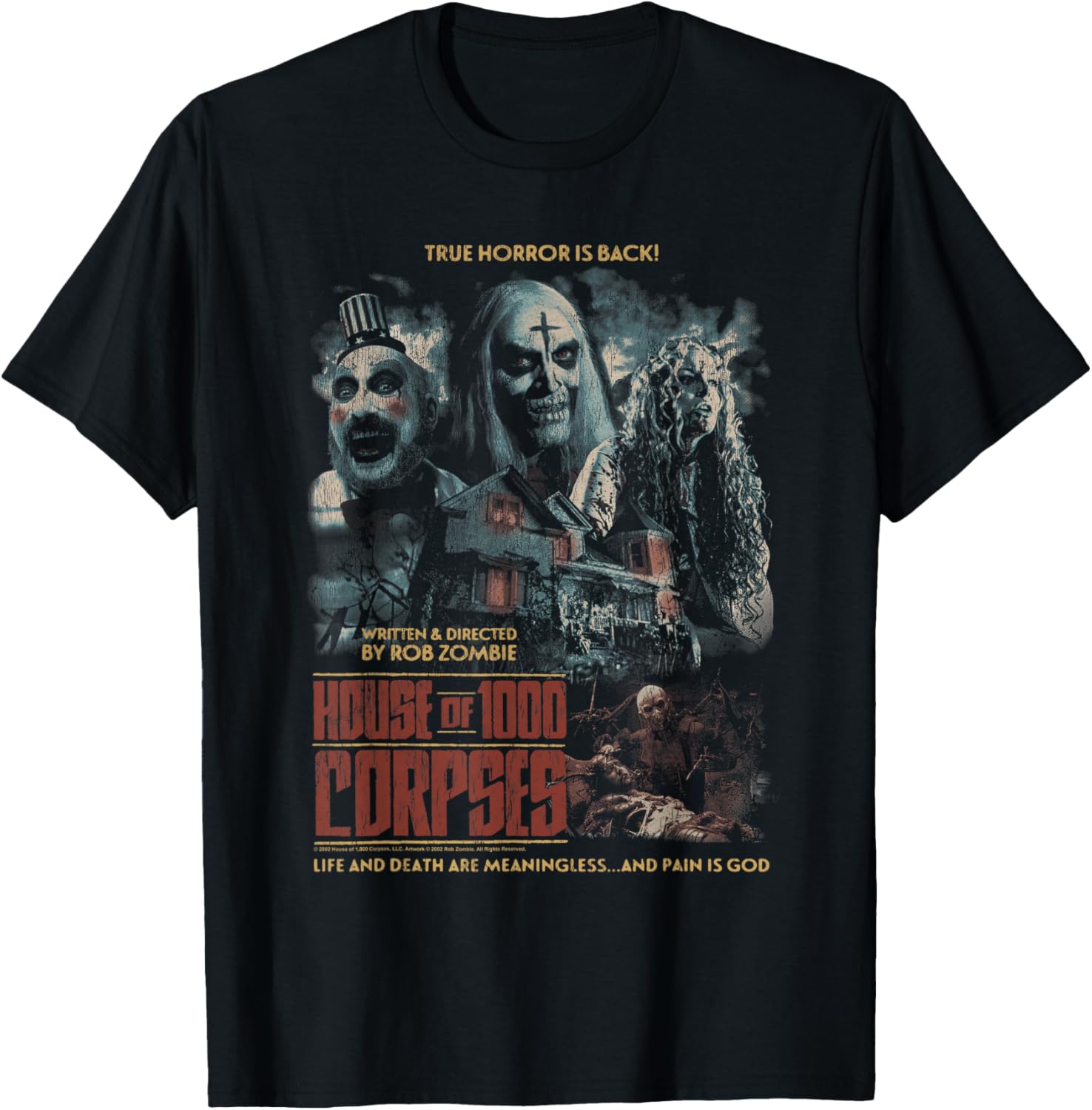 Rob Zombie Collage Poster Horror Movie T-Shirt - T-Shirt | Black