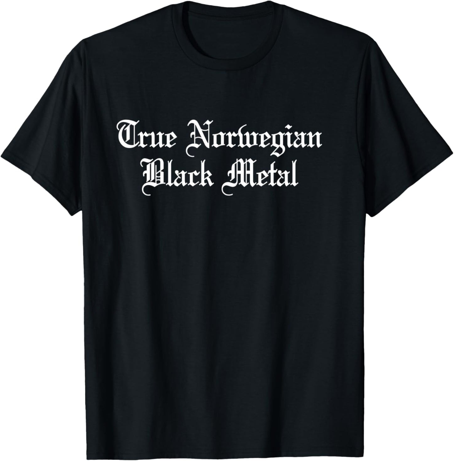 Genuine Norwegian Black Metal Kvlt Music Design T-Shirt - T-Shirt | Black