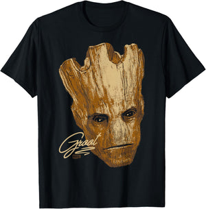 Guardians of The Galaxy - Groot Portrait T-Shirt - T-Shirt | Black