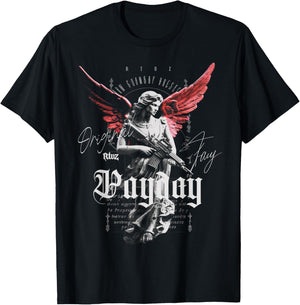 Hip Hop Y2K Vintage Hipster Edgy Urban Streetwear Angel T-Shirt - T-Shirt | Black
