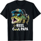Reel Cool Papa graphic Papa Father's Day T-Shirt - T-Shirt | Black