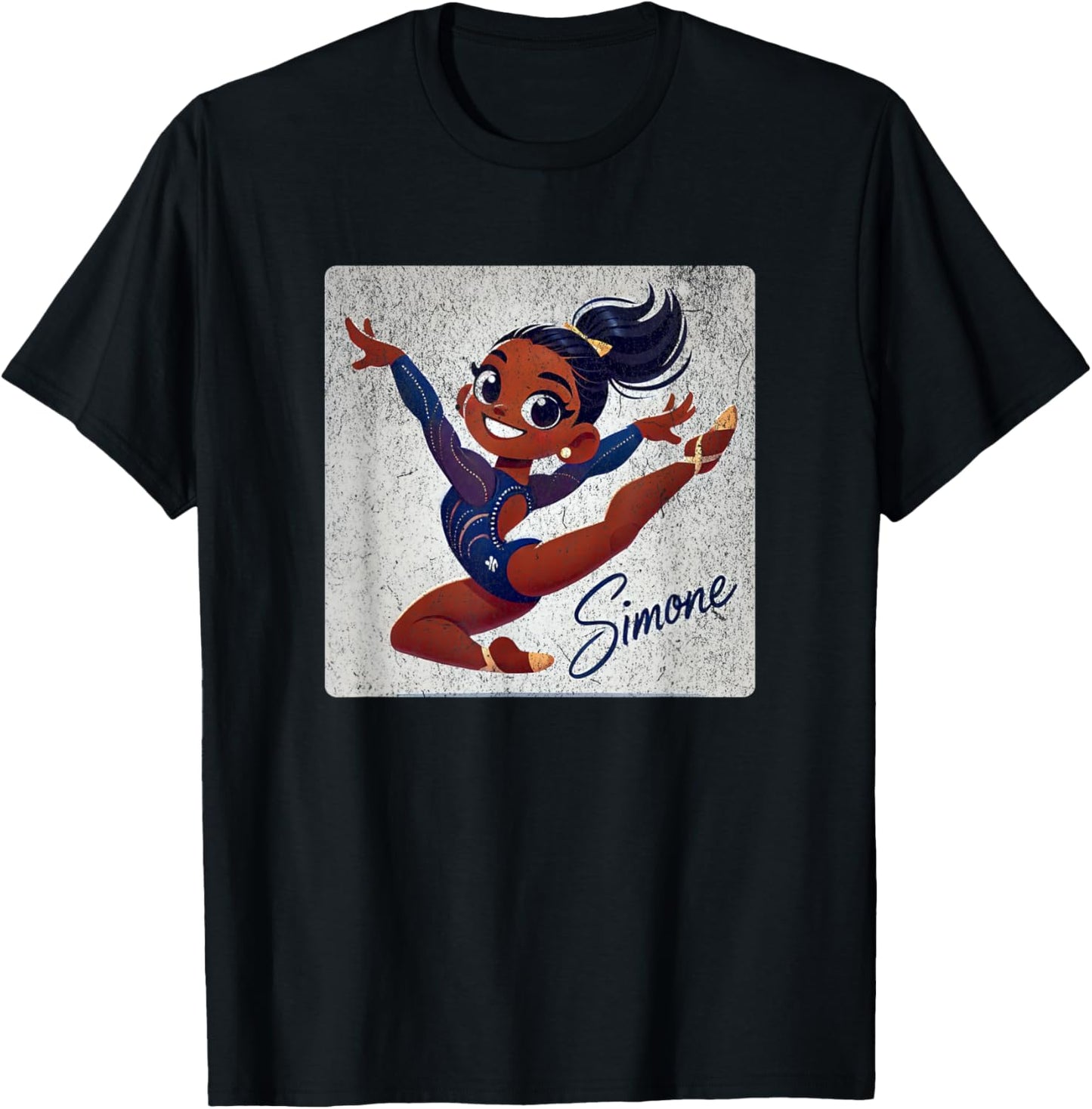 Simone T World Champion Retro Boys and Girls T-Shirt - T-Shirt | Black