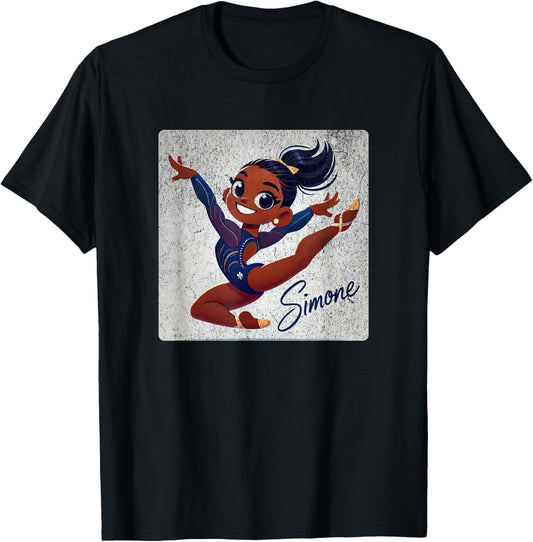 Simone T World Champion Retro Boys and Girls T-Shirt - T-Shirt | Black