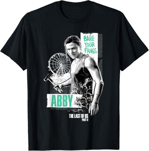 The Last of Us Bare Your Fangs Abby The Last of US Part II T-Shirt - T-Shirt | Black