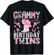 Grammy of The Birthday Twins Pink Rodeo Cowgirl Western T-Shirt - T-Shirt | Black