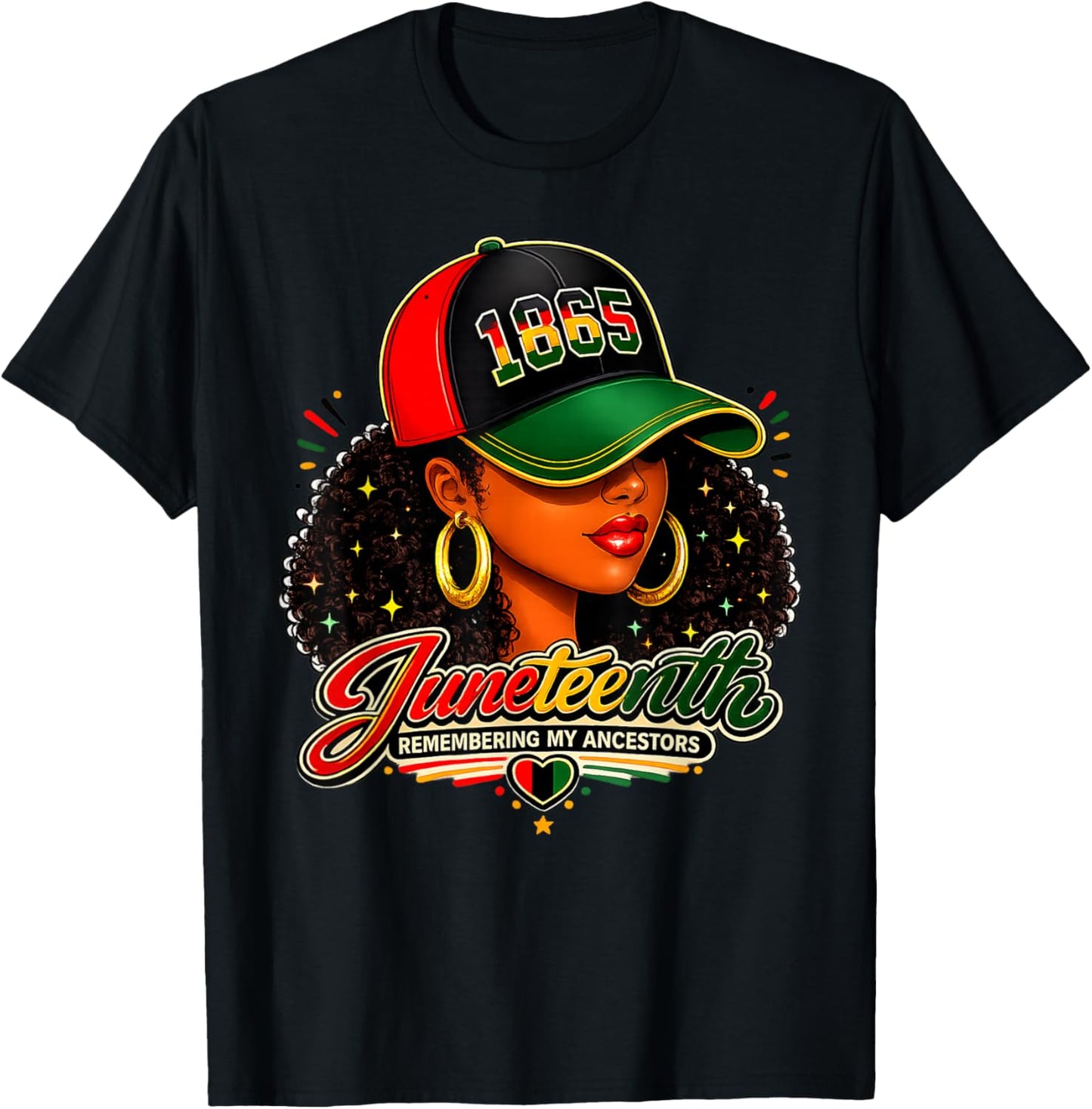 Juneteenth Remembering My Ancestors Women African American T-Shirt - T-Shirt | Black