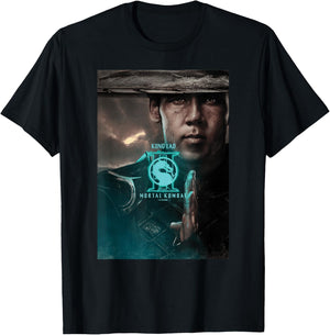 Mortal Kombat 2 Kung Lao Official Character Poster T-Shirt - T-Shirt | Black