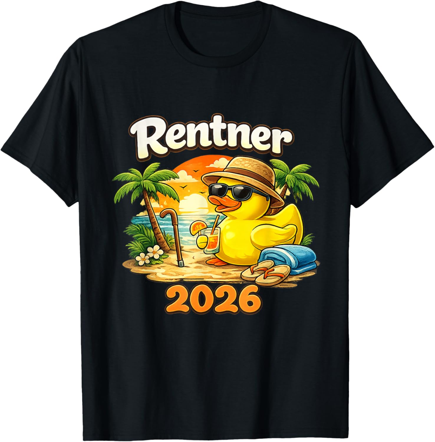 Ruhestand Pensionierung Rente 2026 Ente Rentner T-Shirt - T-Shirt | Black