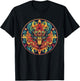 Sacred Sun Bird Phoenix Mandala Totem T-Shirt - T-Shirt | Black