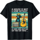 A house is not a home without a dog and guitar or two Men Women T-Shirt - T-Shirt | Black