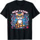 Mew-tation Funny Cat Science DNA Cells Biology Teacher T-Shirt - T-Shirt | Black