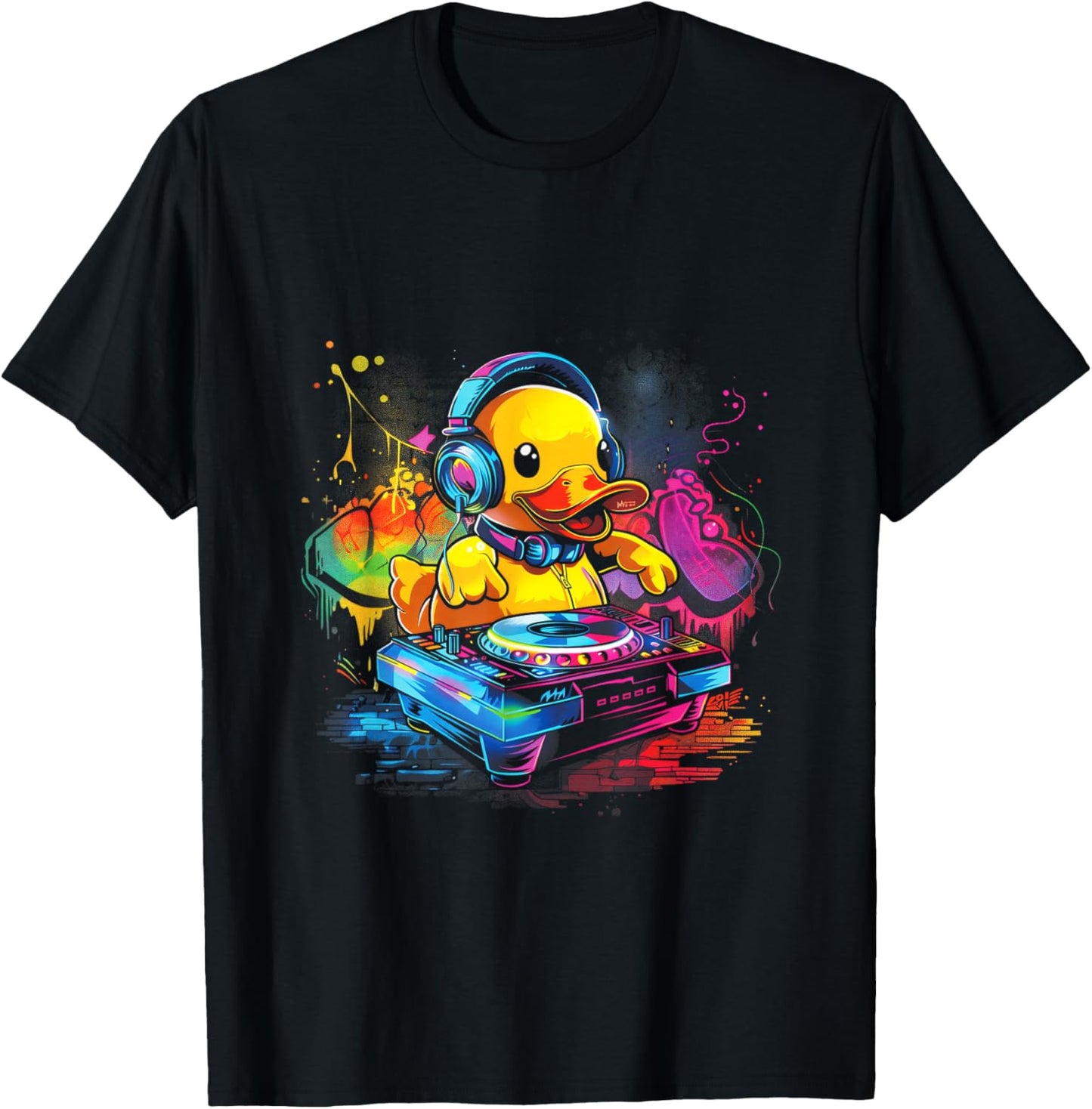 Cute duck DJ Duck DJ Rave Music festival T-Shirt - T-Shirt | Black