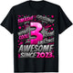 3 Year Old Gifts for Boys 3rd Birthday Boy 3 Year Old Boy T-Shirt - T-Shirt | Black
