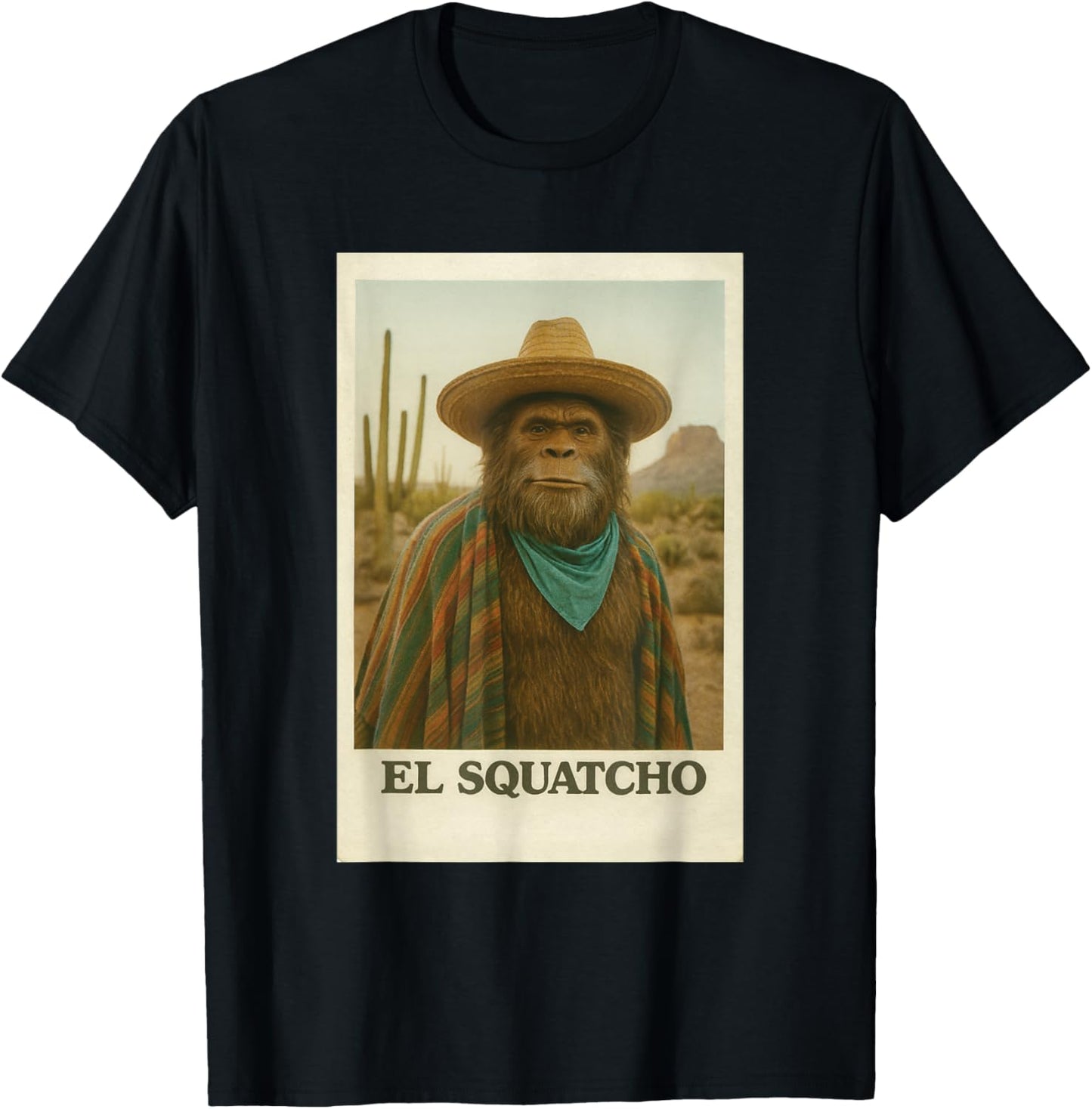 Bigfoot Sasquatch El Squatcho T-Shirt - T-Shirt | Black