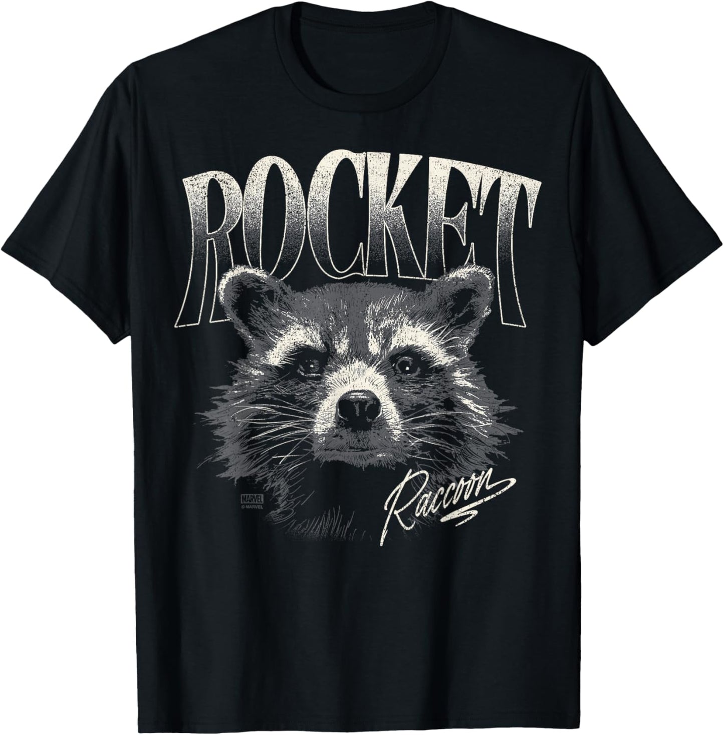 Guardians of The Galaxy - Rocket Raccoon Portrait T-Shirt - T-Shirt | Black