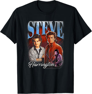 Stranger Things Steve Homage T-Shirt - T-Shirt | Black