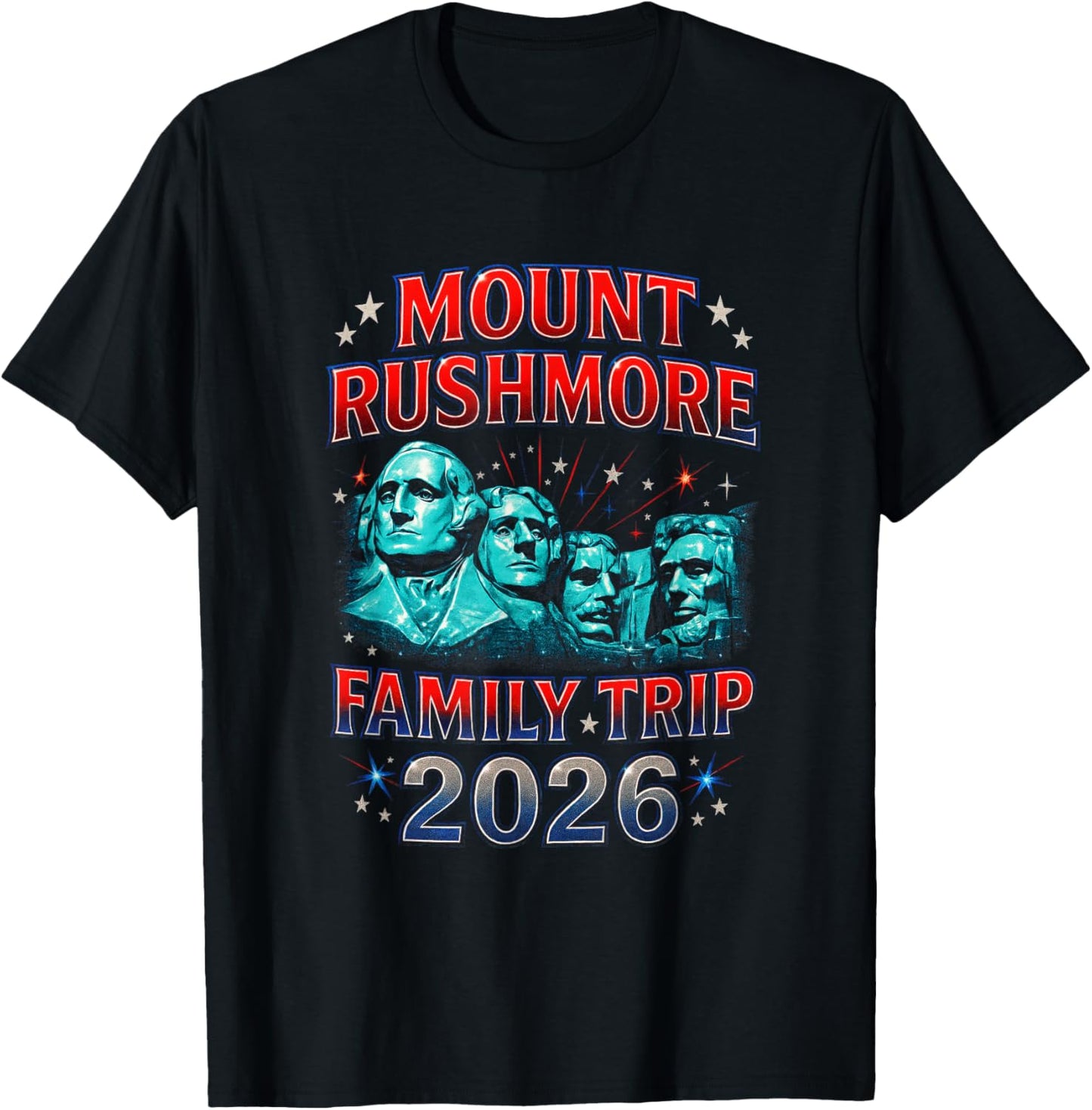Mount Rushmore Family Trip 2026 - Travel Memories Vacation T-Shirt - T-Shirt | Black