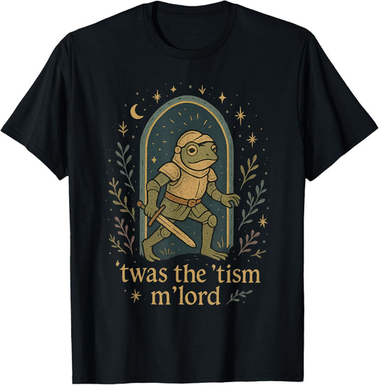 TWAS The Tism M Lord Frog Knight - Autism Awareness Magical T-Shirt - T-Shirt | Black