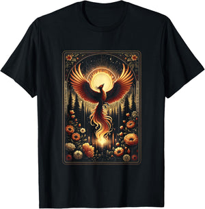 Phoenix Tarot Card Phoenix Bird Fantasy Gifts For Lovers T-Shirt - T-Shirt | Black