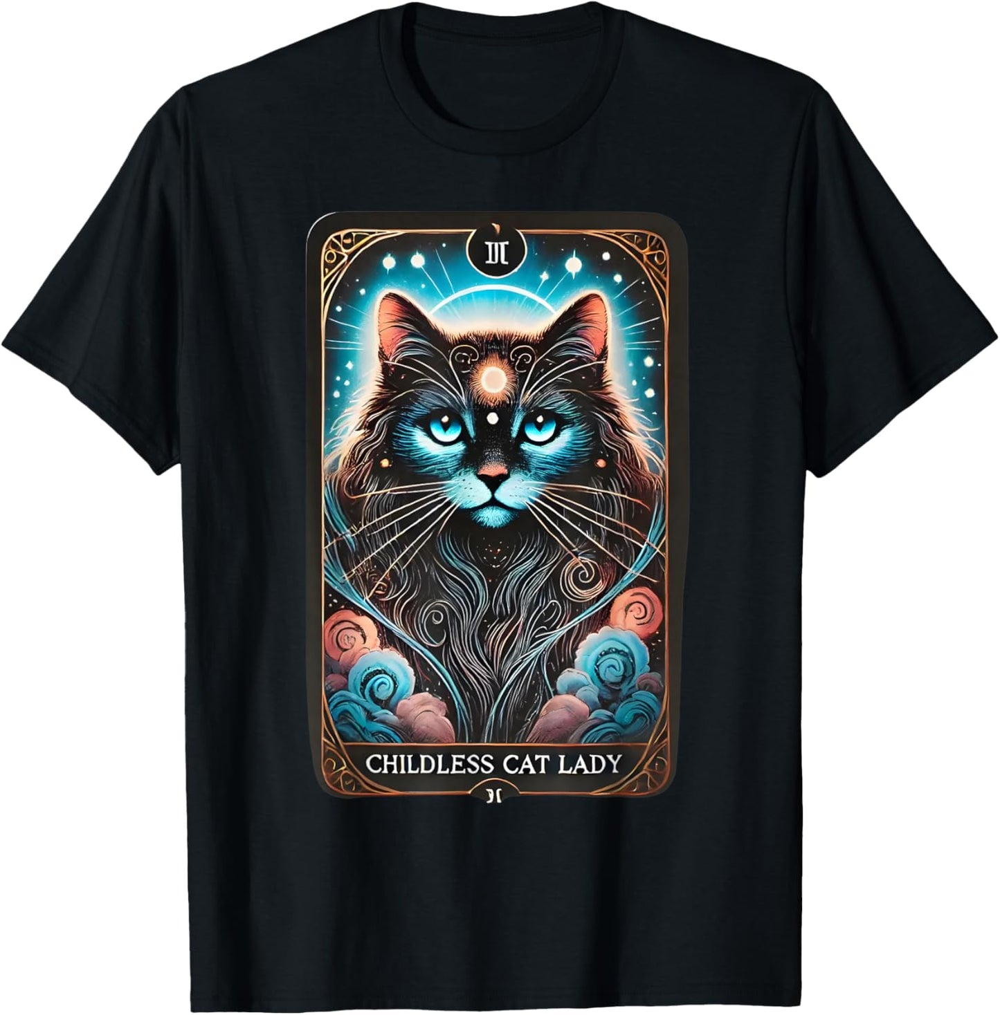 Childless Cat Lady Tarot Card T-Shirt - T-Shirt | Black