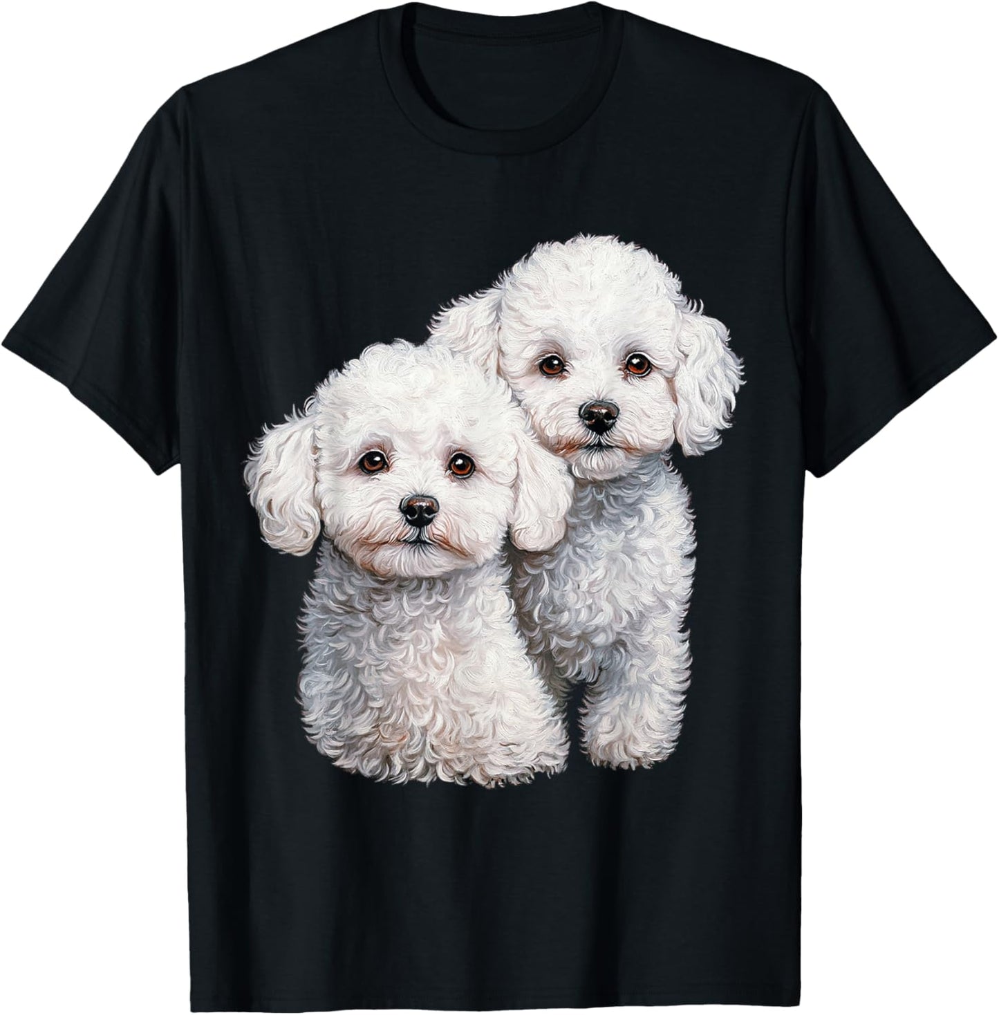 Bichon Frise Dog Graphic Pet Illustration Bichon Frise T-Shirt - T-Shirt | Black